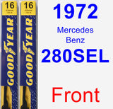 Front Wiper Blade Pack for 1972 Mercedes-Benz 280SEL - Premium