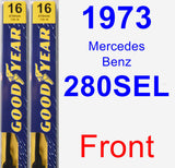 Front Wiper Blade Pack for 1973 Mercedes-Benz 280SEL - Premium