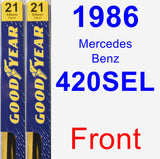 Front Wiper Blade Pack for 1986 Mercedes-Benz 420SEL - Premium