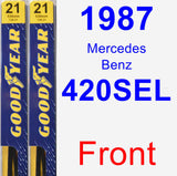 Front Wiper Blade Pack for 1987 Mercedes-Benz 420SEL - Premium