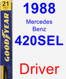 Driver Wiper Blade for 1988 Mercedes-Benz 420SEL - Premium