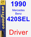 Driver Wiper Blade for 1990 Mercedes-Benz 420SEL - Premium