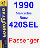 Passenger Wiper Blade for 1990 Mercedes-Benz 420SEL - Premium