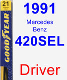 Driver Wiper Blade for 1991 Mercedes-Benz 420SEL - Premium