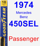 Passenger Wiper Blade for 1974 Mercedes-Benz 450SEL - Premium