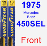 Front Wiper Blade Pack for 1975 Mercedes-Benz 450SEL - Premium