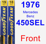 Front Wiper Blade Pack for 1976 Mercedes-Benz 450SEL - Premium