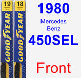 Front Wiper Blade Pack for 1980 Mercedes-Benz 450SEL - Premium