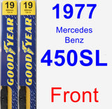 Front Wiper Blade Pack for 1977 Mercedes-Benz 450SL - Premium