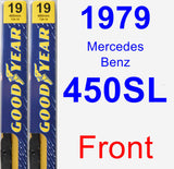 Front Wiper Blade Pack for 1979 Mercedes-Benz 450SL - Premium