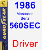 Driver Wiper Blade for 1986 Mercedes-Benz 560SEC - Premium