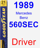 Driver Wiper Blade for 1989 Mercedes-Benz 560SEC - Premium