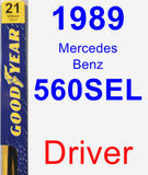 Driver Wiper Blade for 1989 Mercedes-Benz 560SEL - Premium