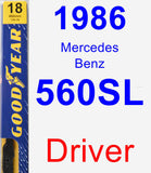 Driver Wiper Blade for 1986 Mercedes-Benz 560SL - Premium