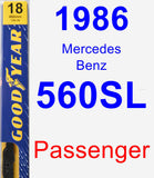 Passenger Wiper Blade for 1986 Mercedes-Benz 560SL - Premium