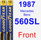 Front Wiper Blade Pack for 1987 Mercedes-Benz 560SL - Premium