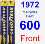 Front Wiper Blade Pack for 1972 Mercedes-Benz 600 - Premium