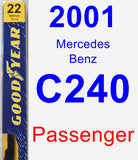 Passenger Wiper Blade for 2001 Mercedes-Benz C240 - Premium