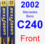 Front Wiper Blade Pack for 2002 Mercedes-Benz C240 - Premium