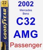 Passenger Wiper Blade for 2002 Mercedes-Benz C32 AMG - Premium