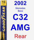 Rear Wiper Blade for 2002 Mercedes-Benz C32 AMG - Premium