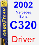 Driver Wiper Blade for 2002 Mercedes-Benz C320 - Premium