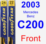 Front Wiper Blade Pack for 2003 Mercedes-Benz C200 - Premium