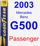 Passenger Wiper Blade for 2003 Mercedes-Benz G500 - Premium