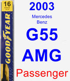 Passenger Wiper Blade for 2003 Mercedes-Benz G55 AMG - Premium