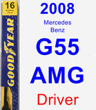 Driver Wiper Blade for 2008 Mercedes-Benz G55 AMG - Premium