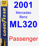 Passenger Wiper Blade for 2001 Mercedes-Benz ML320 - Premium