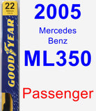 Passenger Wiper Blade for 2005 Mercedes-Benz ML350 - Premium