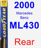 Rear Wiper Blade for 2000 Mercedes-Benz ML430 - Premium