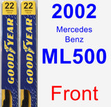 Front Wiper Blade Pack for 2002 Mercedes-Benz ML500 - Premium