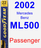 Passenger Wiper Blade for 2002 Mercedes-Benz ML500 - Premium