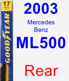 Rear Wiper Blade for 2003 Mercedes-Benz ML500 - Premium