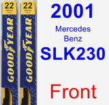 Front Wiper Blade Pack for 2001 Mercedes-Benz SLK230 - Premium