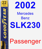 Passenger Wiper Blade for 2002 Mercedes-Benz SLK230 - Premium