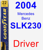 Driver Wiper Blade for 2004 Mercedes-Benz SLK230 - Premium