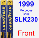 Front Wiper Blade Pack for 1999 Mercedes-Benz SLK230 - Premium