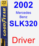 Driver Wiper Blade for 2002 Mercedes-Benz SLK320 - Premium