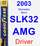 Driver Wiper Blade for 2003 Mercedes-Benz SLK32 AMG - Premium