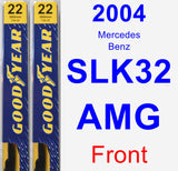 Front Wiper Blade Pack for 2004 Mercedes-Benz SLK32 AMG - Premium