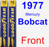 Front Wiper Blade Pack for 1977 Mercury Bobcat - Premium