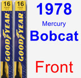 Front Wiper Blade Pack for 1978 Mercury Bobcat - Premium