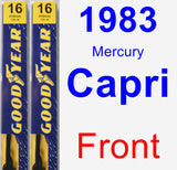 Front Wiper Blade Pack for 1983 Mercury Capri - Premium