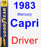 Driver Wiper Blade for 1983 Mercury Capri - Premium