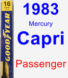 Passenger Wiper Blade for 1983 Mercury Capri - Premium