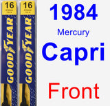 Front Wiper Blade Pack for 1984 Mercury Capri - Premium