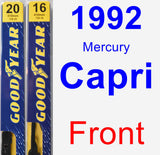 Front Wiper Blade Pack for 1992 Mercury Capri - Premium